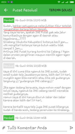 JNE tidak peduli & masa bodoh dengan paket customer yg sudah membayar jasanya.