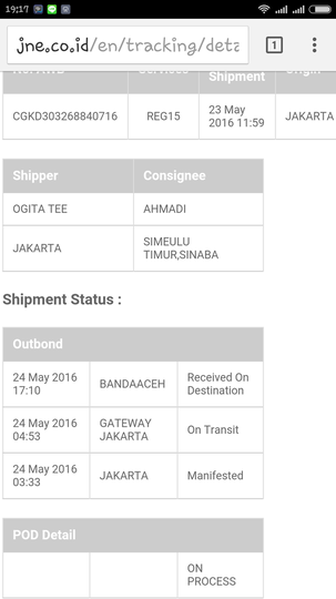 JNE tidak peduli & masa bodoh dengan paket customer yg sudah membayar jasanya.
