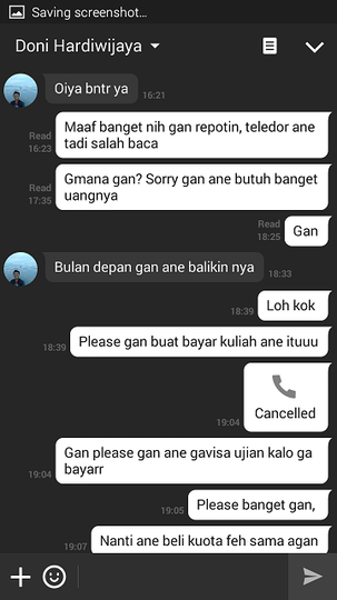 Kejadian Salah Transfer ke DONI HARDIWIJAYA, Jadiin Bahan Pembelajaran aja gan.