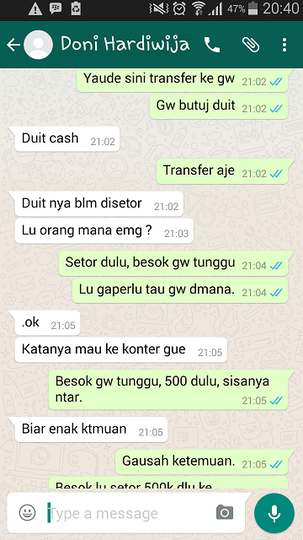 Kejadian Salah Transfer ke DONI HARDIWIJAYA, Jadiin Bahan Pembelajaran aja gan.