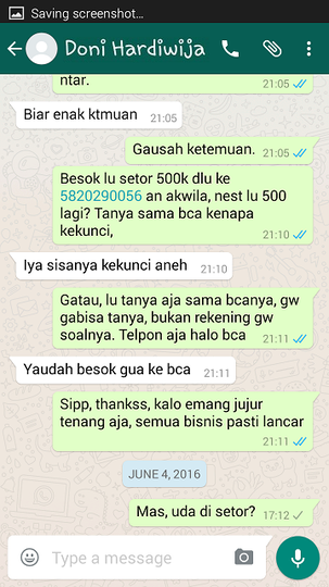 Kejadian Salah Transfer ke DONI HARDIWIJAYA, Jadiin Bahan Pembelajaran aja gan.