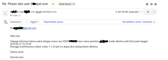 [Curcol] pelayanan tidak Professional S*CEPAT