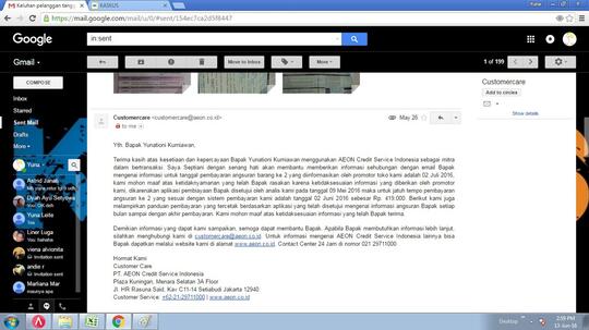 Kecewa dengan AEON CREDIT SERVICE 