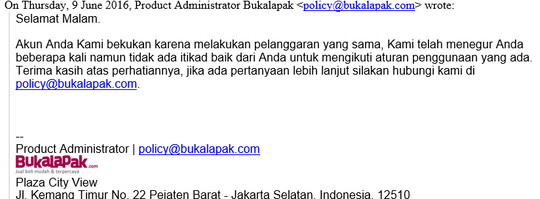 Surat Terbuka Kepada BUKALAPAK : KEBIJAKAN INTERNAL ANDA MERUGIKAN SELLER