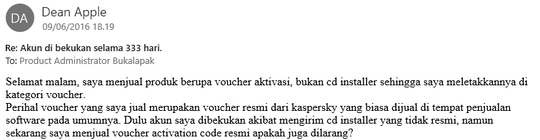 Surat Terbuka Kepada BUKALAPAK : KEBIJAKAN INTERNAL ANDA MERUGIKAN SELLER