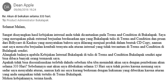 Surat Terbuka Kepada BUKALAPAK : KEBIJAKAN INTERNAL ANDA MERUGIKAN SELLER