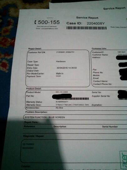 Kecewa dengan Pelayanan Acer Service Center Jogja