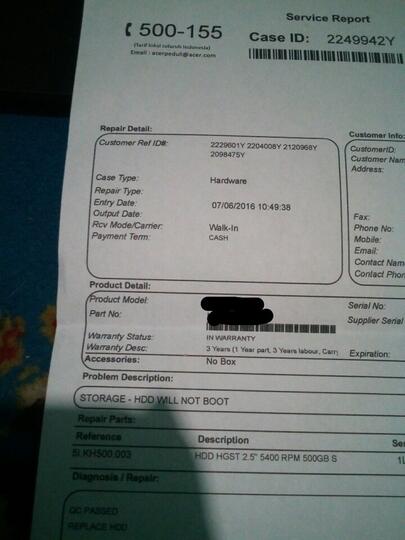 Kecewa dengan Pelayanan Acer Service Center Jogja