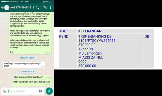 [SURAT TERBUKA] trance.therapy a.k.a orgasmix | BCA 1010902386 M AZIS ZAINUL - PENIPU
