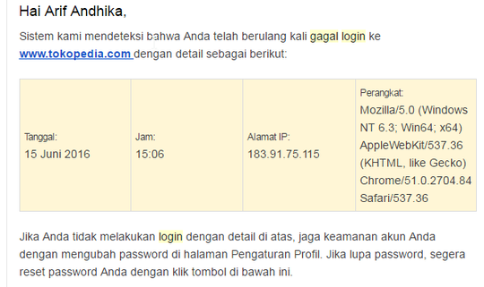 TOKOPEDIA TIDAK AMAN DAN BERBAHAYA, SANGAT KECEWA DENGAN LAYANANNYA