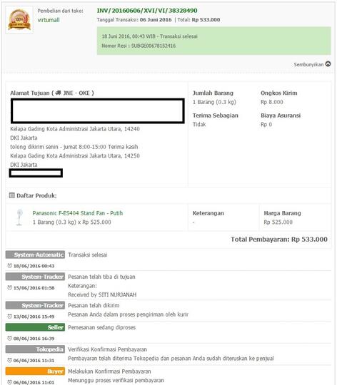 TOKOPEDIA SANGAT TIDAK AMAN DAN SAYA KECEWA DENGAN PELAYANAN TOKOPEDIA