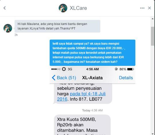 XLCARE TIDAK PROFESSIONAL MENGHADAPI PELANGGAN.:thumbdown :thumbdown :thumbdown 
