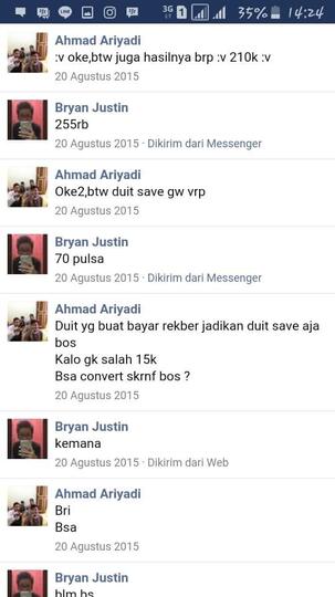 Korban Bryan Justine - Ariyadi