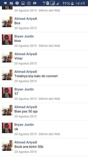 Korban Bryan Justine - Ariyadi