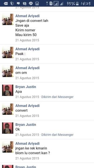 Korban Bryan Justine - Ariyadi