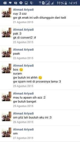 Korban Bryan Justine - Ariyadi