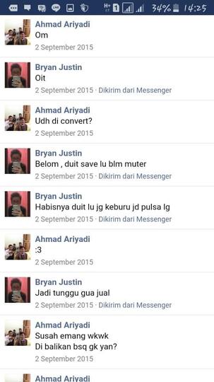 Korban Bryan Justine - Ariyadi