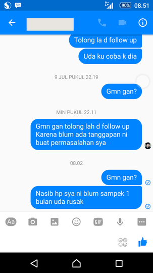 [Help] beli hp dari batam 3 minggu rusak!!! hubungi seller no respon......