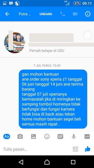 [Help] beli hp dari batam 3 minggu rusak!!! hubungi seller no respon......