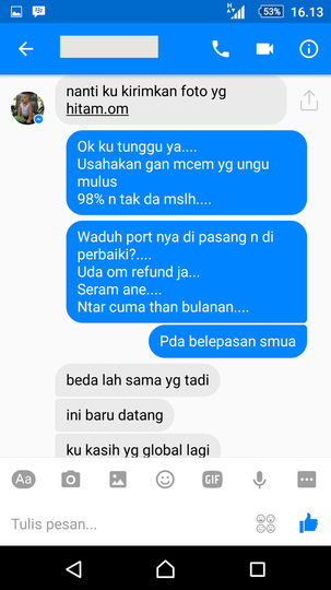 [Help] beli hp dari batam 3 minggu rusak!!! hubungi seller no respon......