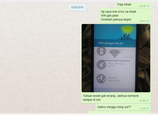 Beli HP di Galeri Indosat. Pastikan cek seluruh fungsi sebelum meninggalkan TKP.