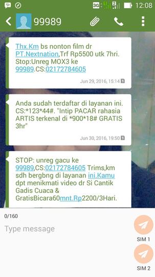 Buat Operator Indosat Tolong Hapus Konten / Layanan yang merugikan Konsumen Indosat