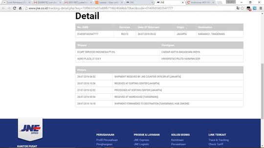 Kecewa dengan Lazada dan JNE Tangerang