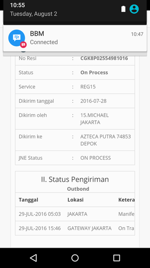 Lanjutan Kecewa dengan JNE