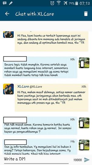 Buruknya Customer Care XL dalam menjawab keluhan pelanggan