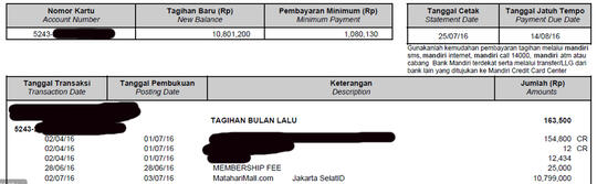 System billing Mataharimall tidak beres, sudah satu bulan tidak ada solusi