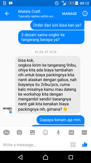 Surat Pembaca untuk Matela Craft Online Shop | Penipuan (?)