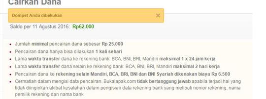 Belanja normal dianggap penyalahgunaan oleh Bukalapak
