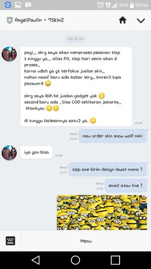 Surat Cinta untuk Seller Garskin AngelPaulin - 7SkinZ