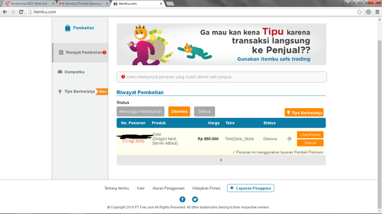 Surat Terbuka Untuk TimeZone_Store di itemku.com