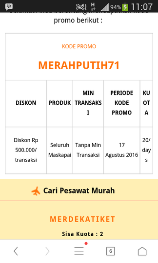 Diskon 500k tiket.com? mending ketawa aja yuu LOL