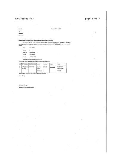 Hasil investigasi Standard Chartered thdp pembobolan KK sy di bbrp merchant online