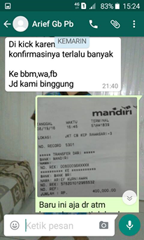 KASUS DAN PERMASALAHAN SAYA SEBAGAI PENGGUNA JASA GB KINGDOM PALEMBANG