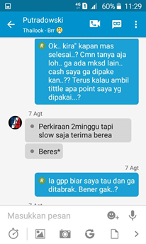 KASUS DAN PERMASALAHAN SAYA SEBAGAI PENGGUNA JASA GB KINGDOM PALEMBANG