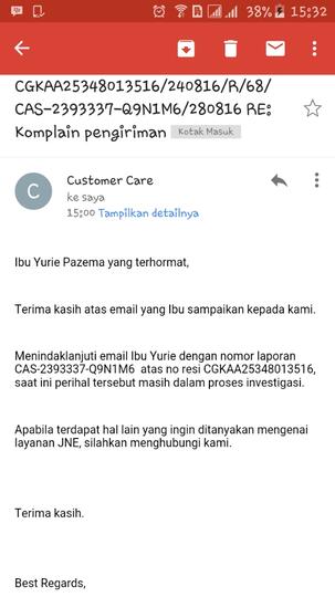 JNE... BARANG SAYA KEMANA?????