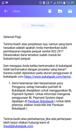 Surat terbuka untuk Bukalapak terkait penahanan dana saya sebagai korban