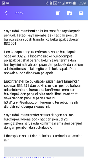 Surat terbuka untuk Bukalapak terkait penahanan dana saya sebagai korban