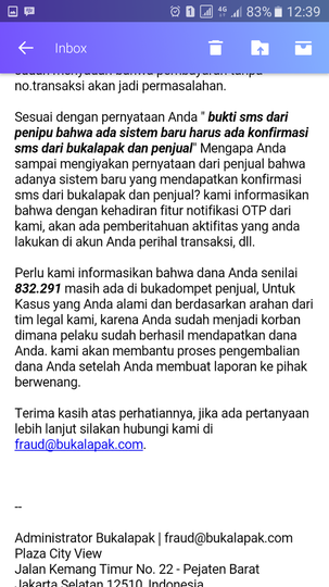 Surat terbuka untuk Bukalapak terkait penahanan dana saya sebagai korban