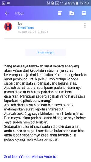 Surat terbuka untuk Bukalapak terkait penahanan dana saya sebagai korban