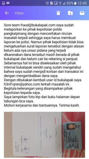 Surat terbuka untuk Bukalapak terkait penahanan dana saya sebagai korban
