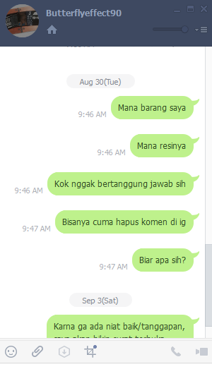 Surat Terbuka Untuk instagram butterflyeffect90 online shop penipu