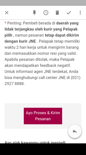 Menurut Bukalapak, Pos Indonesia tidak punya network ke BOGOR.