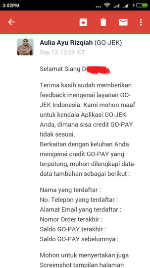 Pengalaman Saya dengan Gopay dari Gojek (Pindahan dari Lounge)