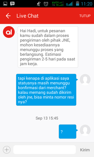 Customer Service AKULAKU, udah Bohong, Ga kompak pula. XD