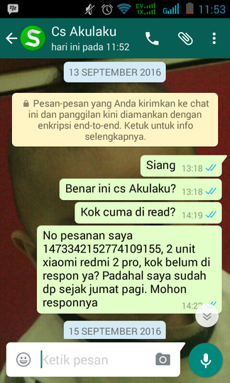 Customer Service AKULAKU, udah Bohong, Ga kompak pula. XD