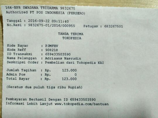 Transaksi Tiket Kereta Gagal Dana Belum ReFund
